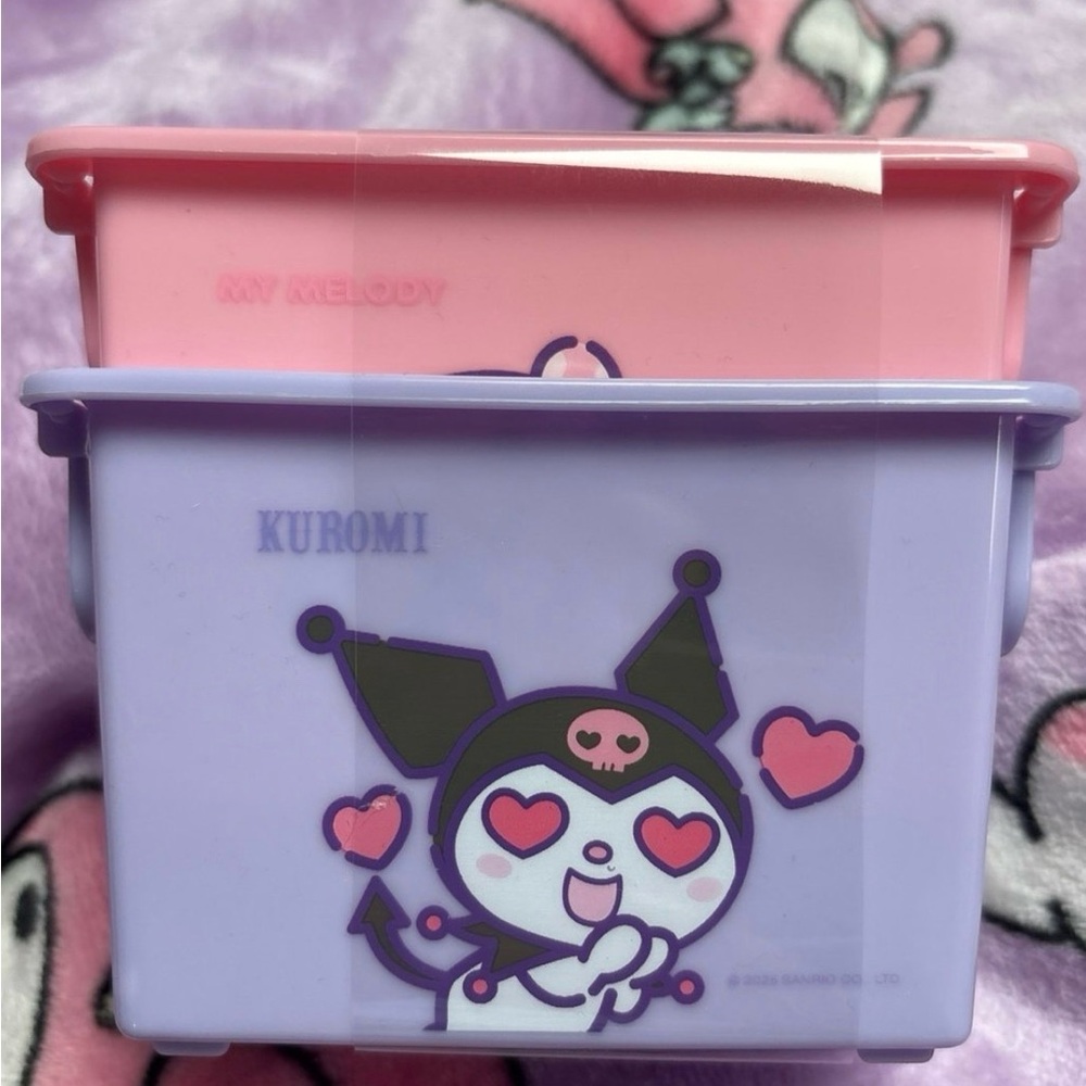 Kuromi and My Melody Storage Boxes 4x4